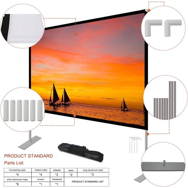100 Inch Projector Screen - Brand New In Unopened Box - Pick up in Johnson City