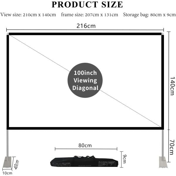 100 Inch Projector Screen - Brand New In Unopened Box - Pick up in Johnson City